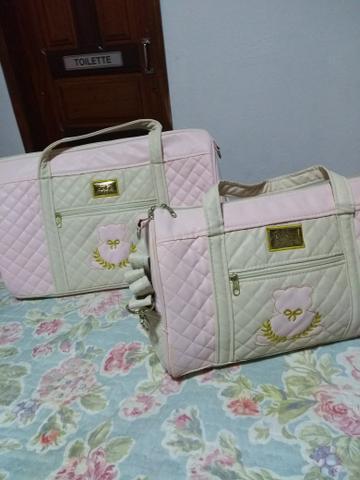 Jogo de Bolsa de bebê rosa