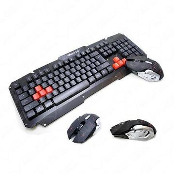 Teclado sem fio Kit Teclado e Mouse Gamer sem fio JP-T2000 - Verde