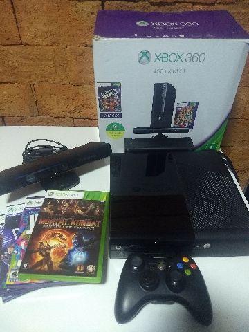 Xbox 360 4Gb + Kinect + 4 Jogos