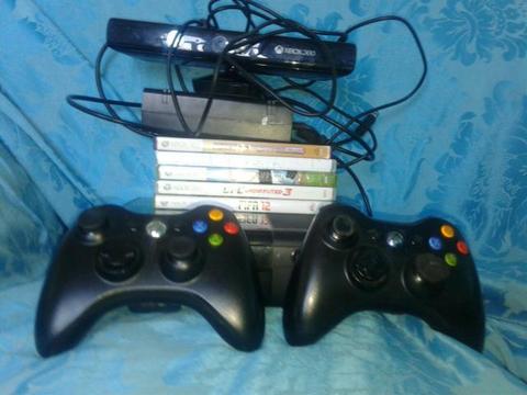 Xbox 360 bloqueado usado com caixa ,jogos,controle originais