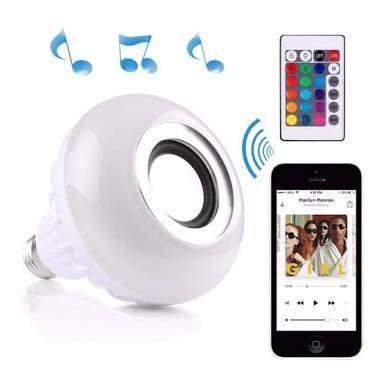 Lâmpada que Toca Música conecta Via Bluetooth