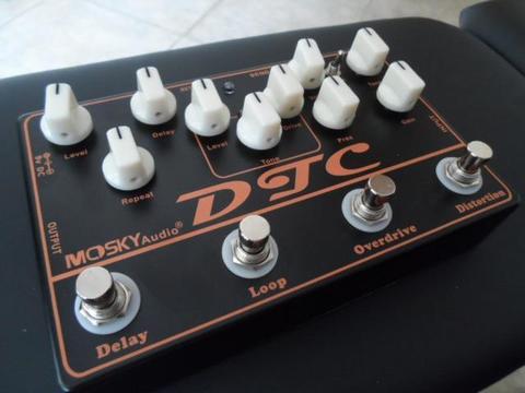 Pedal Mosky Dtc 4 Em 1 Pedal Loop + Delay + Distortion + Overdrive