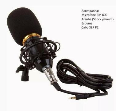 Microfone condensador para gravação