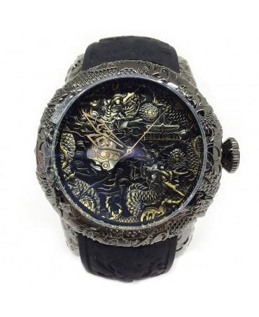 Relógio Invicta Yakuza S2 2018 Caixa grafite pulseira preta