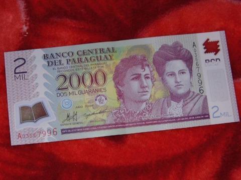 2 mil Guaranis Moeda Paraguaya bem novinha para colecionadores