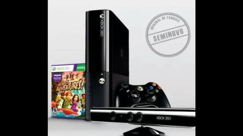 Xbox semi novo travado 2 jogos 1 controle
