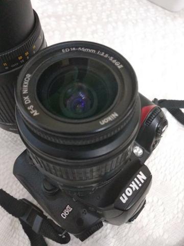 Câmera profissional Nikon D90 + lentes 18-55/70-300mm