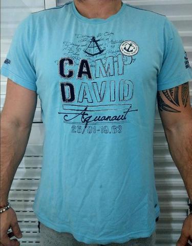Camiseta importada camp david - azul - g