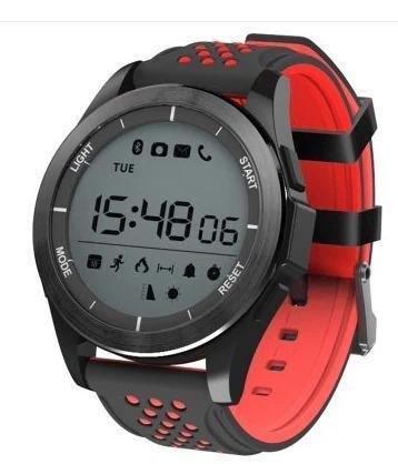 Smartwatch Esportivo - preto e vermelho