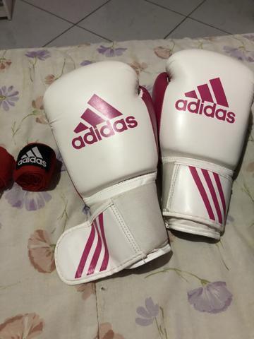 Luva Adidas boxe, muay thai + bandagem Adidas