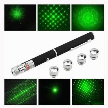 Caneta Laser Pointer Verde Lanterna 8000mw Até 9km 5 Pontas
