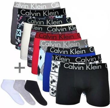 Kit 10 Cuecas Calvin Klein + 12 pares de meias