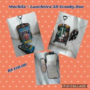 Mochila e lancheira 3D Scooby-Doo