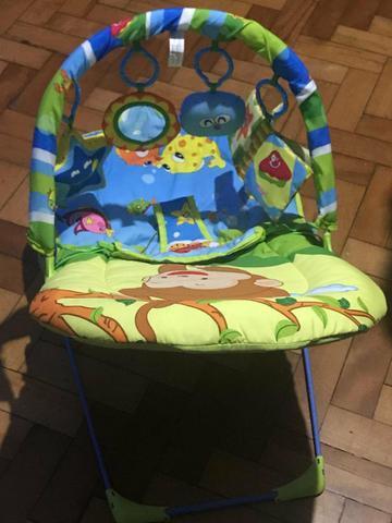 Cadeirinha Dican Musical Bichinhos da Selva Reclinável- Até 11kg - Colorido