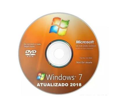 Dvd windows 7 atualizado 32 e 64 bits 20 reais grátis driver pack (entrego)