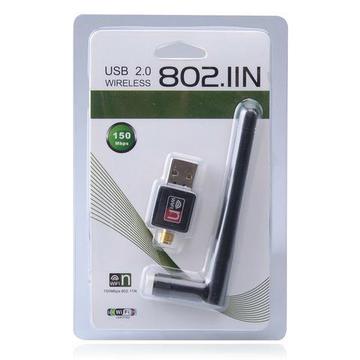 Adaptador NOVO 150Mbps 802.11N USB 2.0 WiFi Antena Wireless
