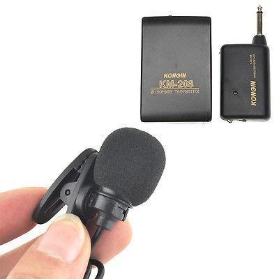 Microfone sem fio profissional Kongin KM-208 - preto