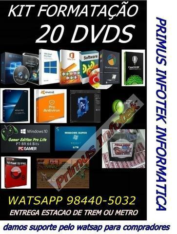 Promoção de sabado kit 20 dvd formatação pc e Notebook windows programas