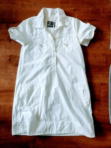 Vestido branco estilo chemise