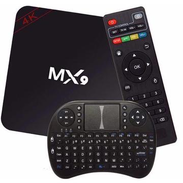 Kit MX9 TV BOX + Mini Teclado com Bluetooth