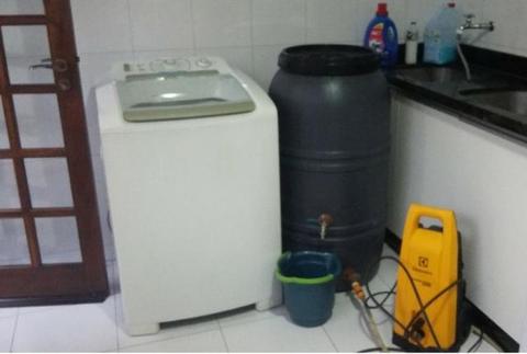 Cisterna 240 Litros P/ Coleta Calha Chuva ou Maquina Lavar - Duas Saídas Torneira e Regist