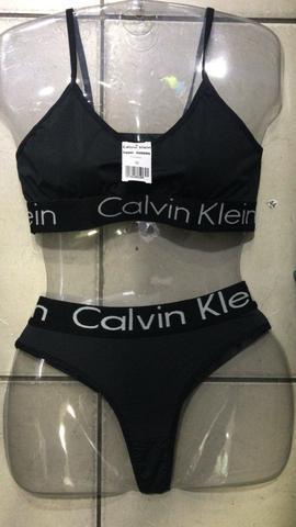 Conjunto Calvin Klein Top +Calcinha Importados 100% algodão