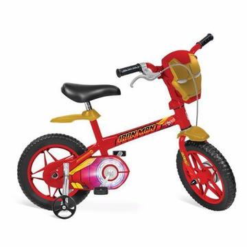 Bicicleta Infantil Menino Aro 12 Homem de Ferro Marvel Brinquedos Bandeirante 3020