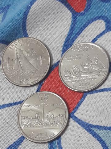 Lote com 3 moedas comemorativas