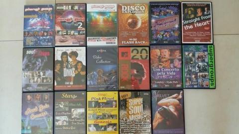 DVDs usados - Pacote c/ 17 DVDs - Shows / Clips / Coletâneas - Internacionais