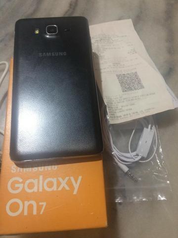 Samsung galaxy On7 na garantia, novo na caixa completo com nota fiscal, leia o anuncio!