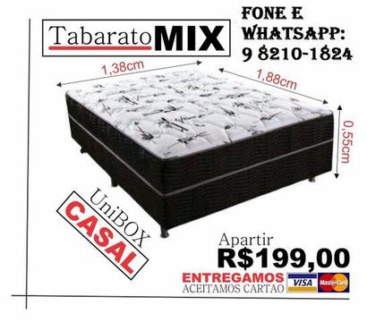 Aqui tem Preço justo ! Unibox Casal com espuma acoplada D33