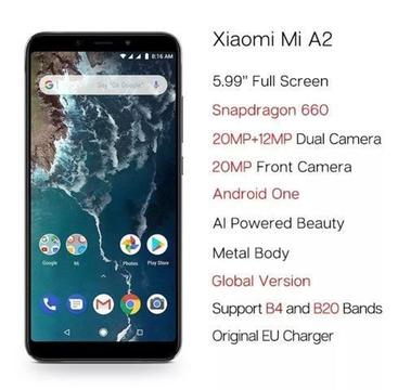 Smartphone Xiaomi Mi A2 64gb 4gb Ram 4g Global Frontal 20mpx