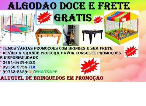 Locaçao/aluguel de brinquedos com frete e algodao doce gratis,brinquedos venda/aluguel