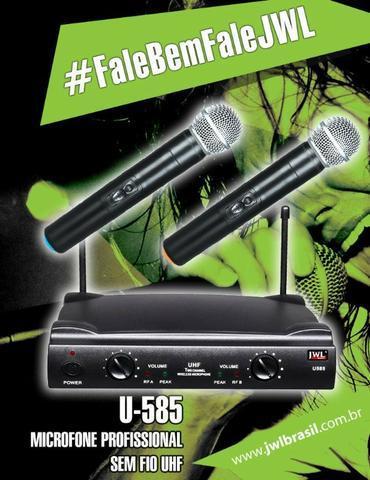 Microfone JWL 585 Duplo UHF