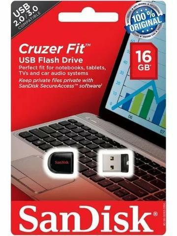 Pen Drive 16gb Sandisk Ultra Mini Micro Cruzer Fit Nano Novo