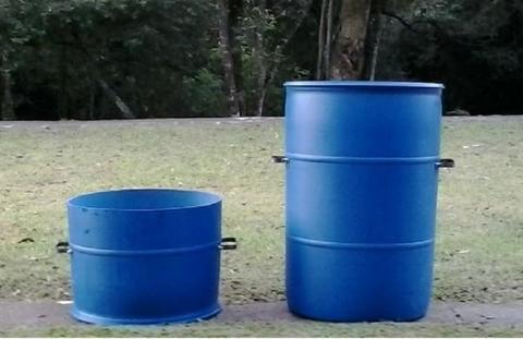 Lixeira Plástico 100 e 200 litros Com Alça Lateral - (Reservatório/Tambor/Bombona/Barril/G