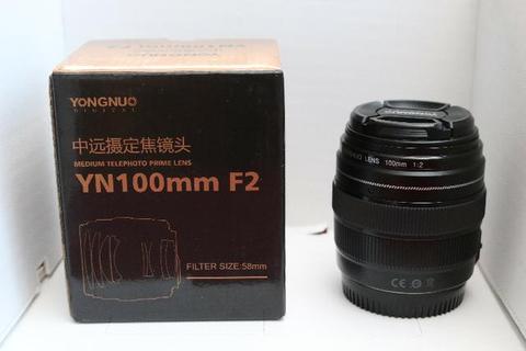Lente Yongnuo 100mm F2 Para Canon - Yn100mm (semi Nova)
