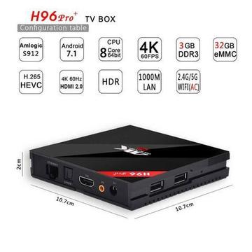 TV Box Novo, H96 Pro Plus, 3 gb memoria, 32 gb armazenamento