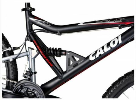 Bicicleta, Bike, aro 26, Aluminio, Full Suspensão, Caloi KS 21marchas