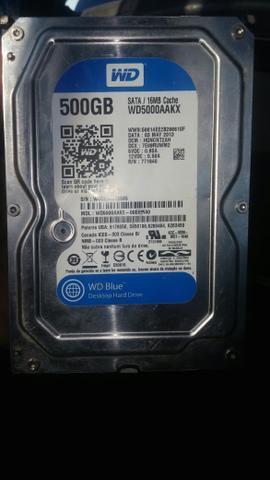 Hd de 500 WD sata/16Mb. saudável