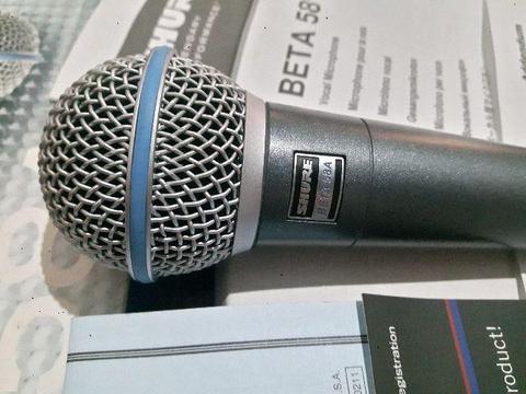 Microfone Shure Beta 58A Original Caixa e Registro
