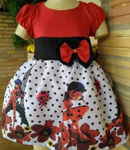 Vestido Infantil Ladybug Miraculous - Tamanho 2 - Novo