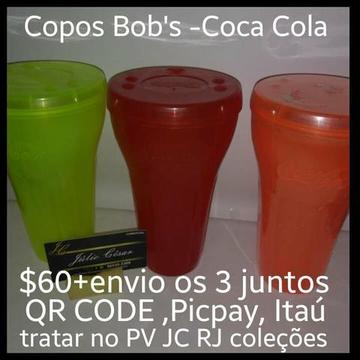 Copos coleção Bob's Coca Cola