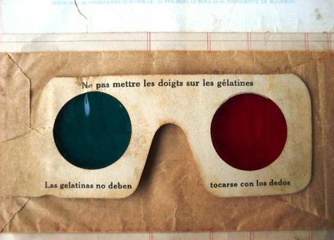 Raridade Anos 30 40 - Óculos 3d E Gravuras Muito Antigas Em 3d - Vieram Da Itália