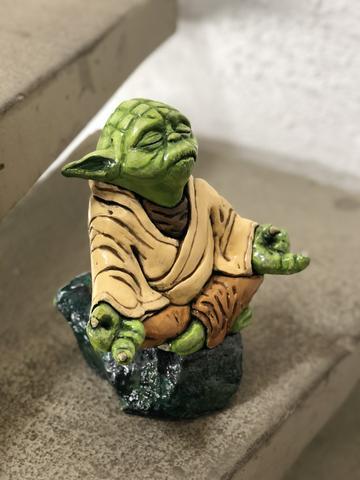 Mestre Yoda escultura em gesso 20 cm de altura