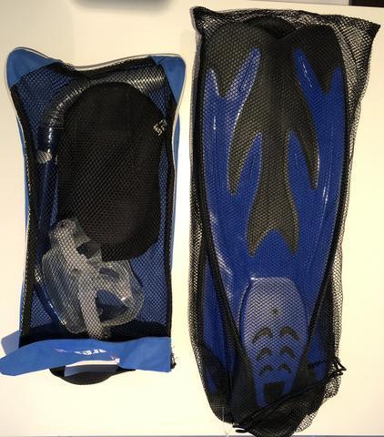 Kit mergulho: roupa + nadadeiras + máscara + snorkel + meias de mergulho
