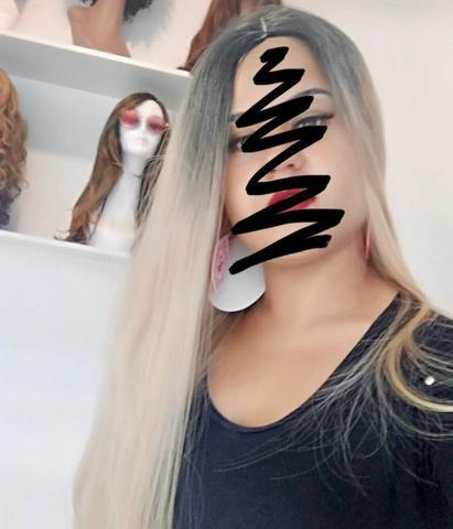 Linda Peruca Front Lace Wig Ombre Hair Loira Lisa Degradê