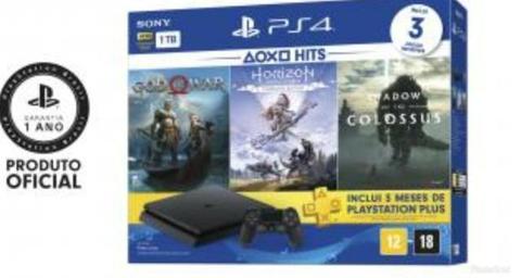 Playstation 4 Slim 1TB + 3 Jogos - Sony