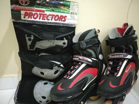 Patins Traxart Faster Excelente + Protetores