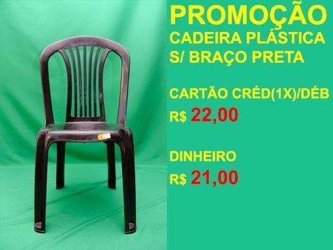 Assento Plástico novo sem braço cadeira cor preta promoção dinheiro por 21 reais